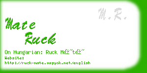 mate ruck business card